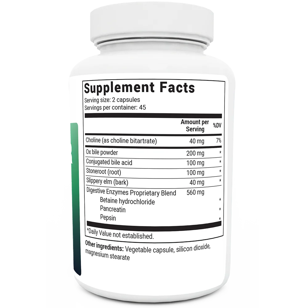 Gallbladder Formula Extra Strength with Ox Bile and Digestive Enzymes – 90 Vegetable Capsules - Image 3