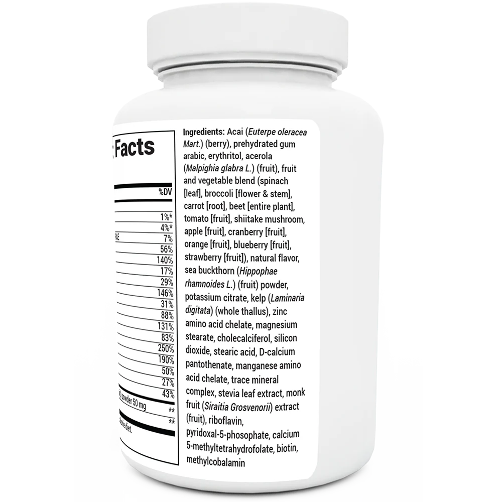 Kids Multivitamin No Sugar Added – Mixed Berry Chewable Vitamin – 60 Wafers - Image 4