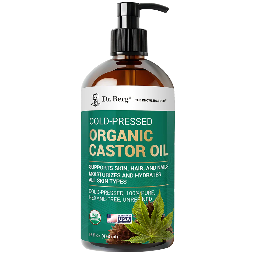 Organic Castor Oil β Cold-Pressed, Pure, Hexane-Free