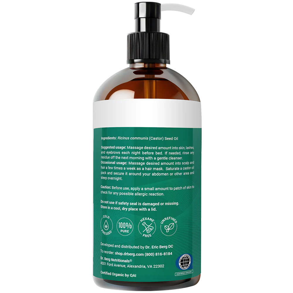 Organic Castor Oil – Cold-Pressed, Pure, Hexane-Free - Image 2