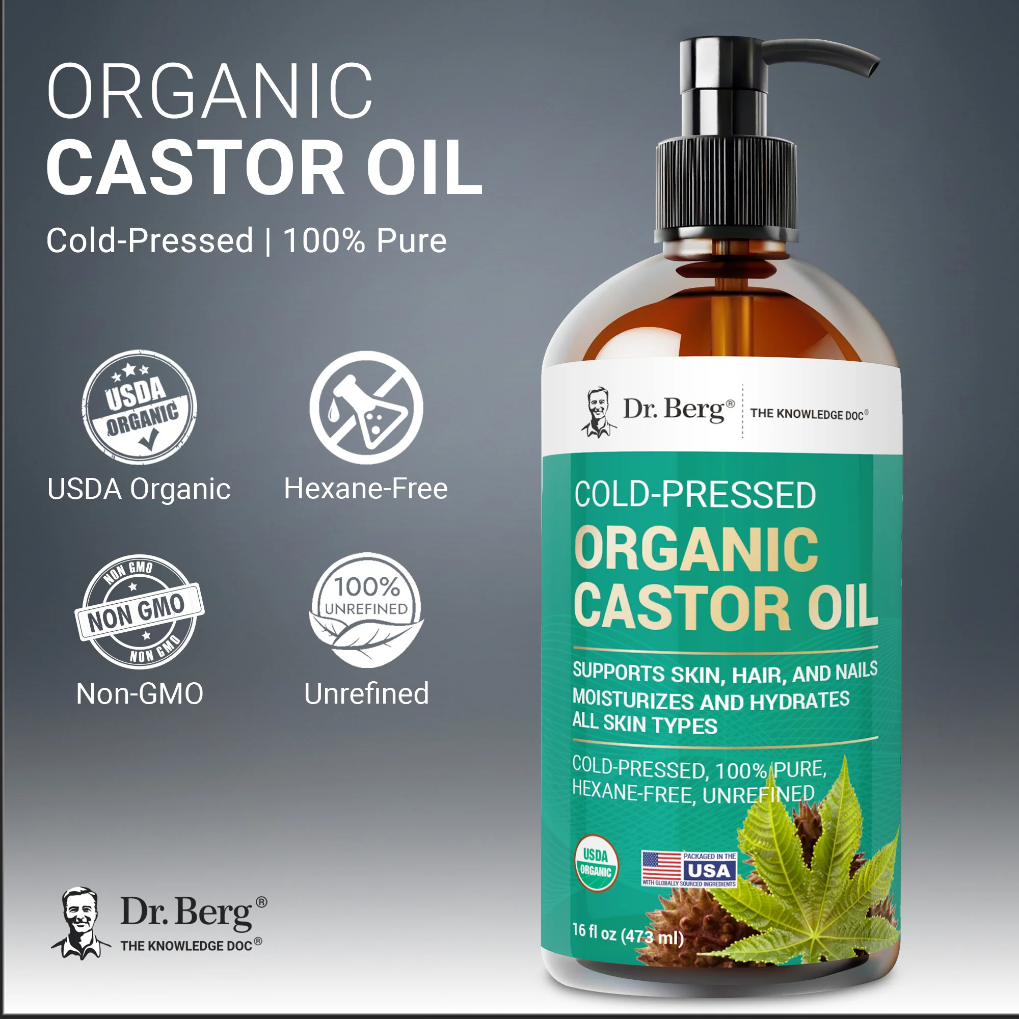 Organic Castor Oil – Cold-Pressed, Pure, Hexane-Free - Image 3