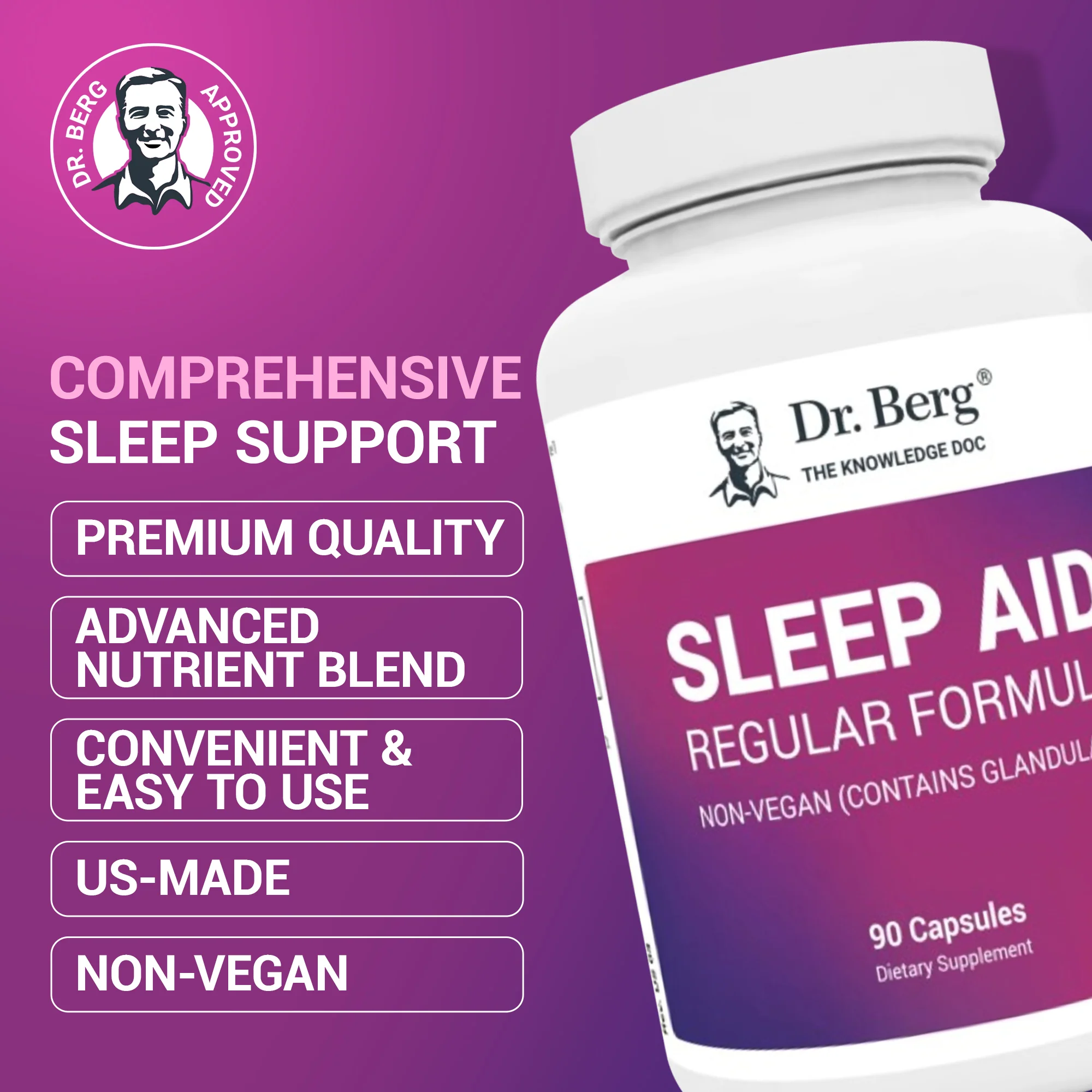 Sleep Aid Regular Formula – 90 Capsules - Image 3