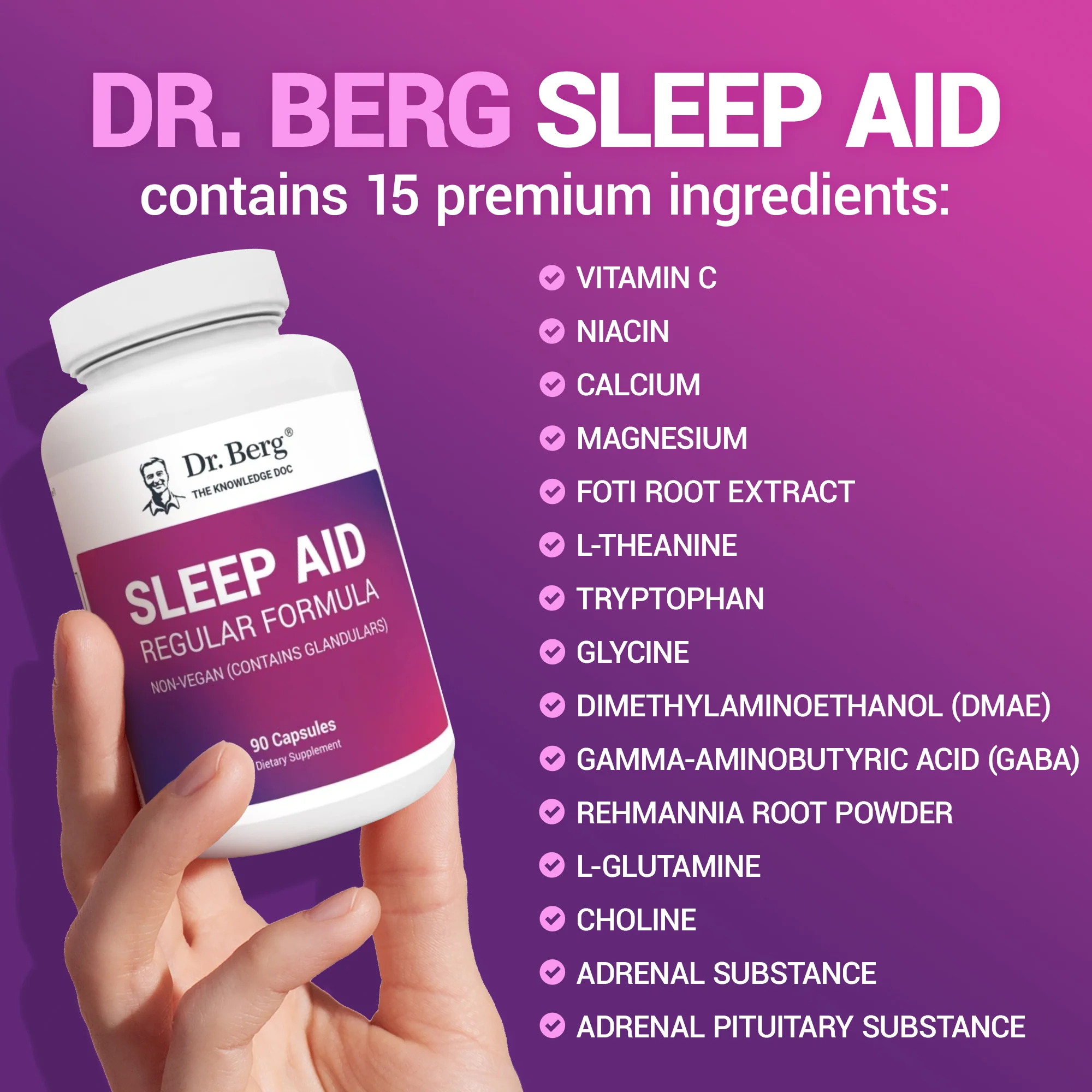 Sleep Aid Regular Formula – 90 Capsules - Image 6